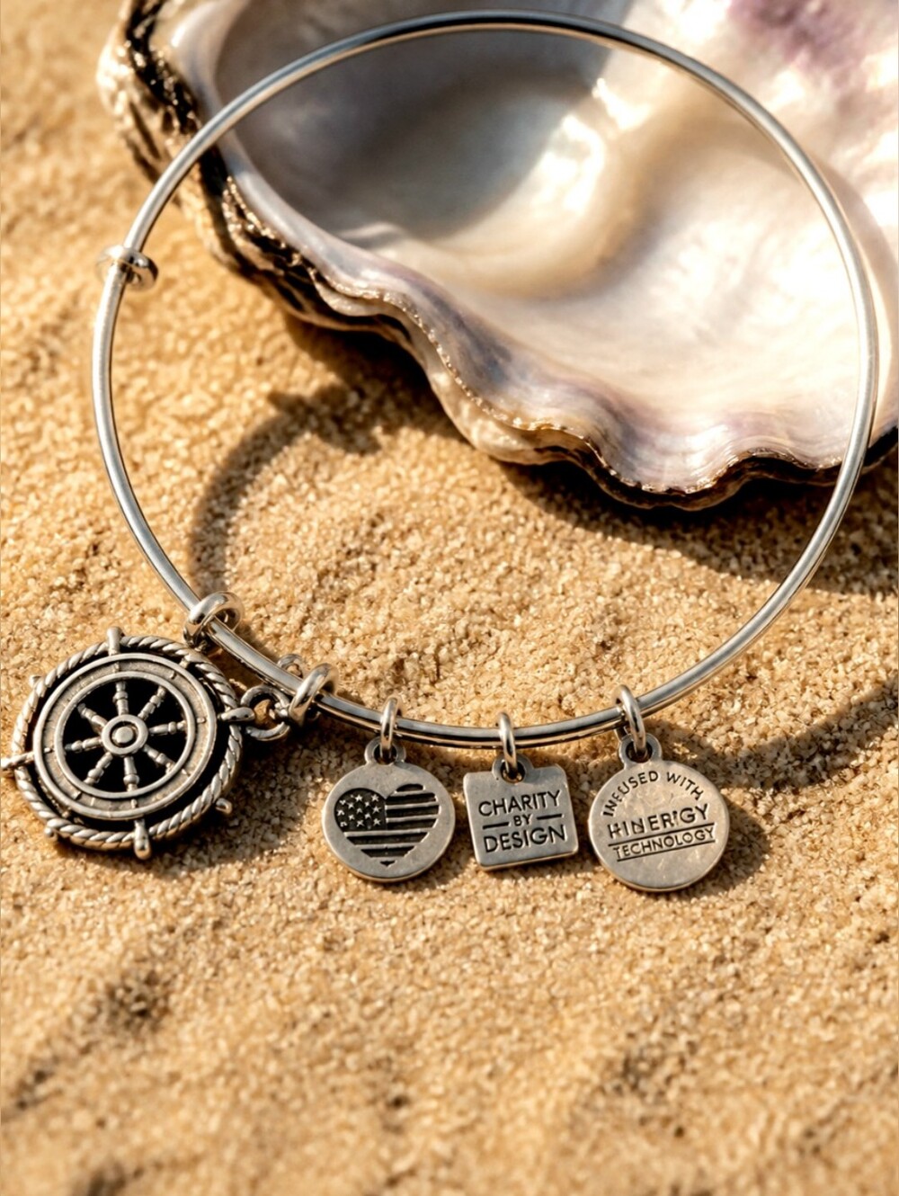 ALEX AND ANI Take The Wheel Charm Bracelet GUC